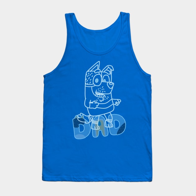 bluey monochrome Tank Top by indobetta23